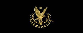 A gold eagle with the words gleneagles on it.